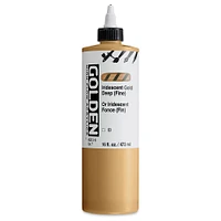 Golden High Flow Acrylics - Iridescent Gold Deep (Fine), 16 oz bottle