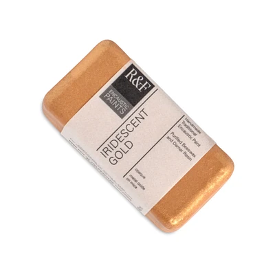 R&F Encaustic Paint Block - Iridescent Gold, 40 ml block