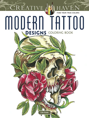 Creative Haven: Modern Tattoo Designs Coloring Book-