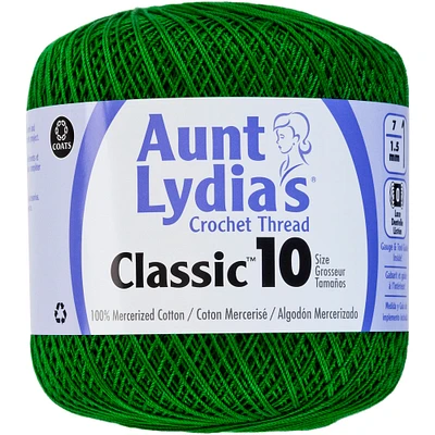 Aunt Lydia's Classic Crochet Thread Size 10-Myrtle Green