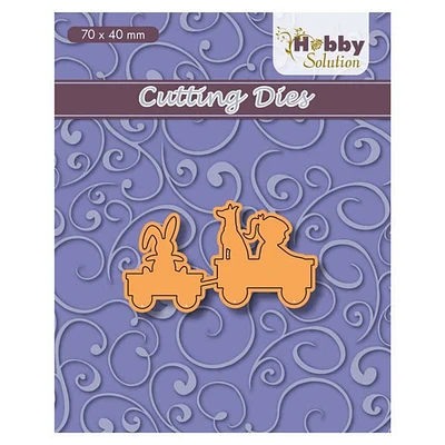 Nellie's Choice Hobby Solution Cutting Dies Girl and Dog in Go-Cart