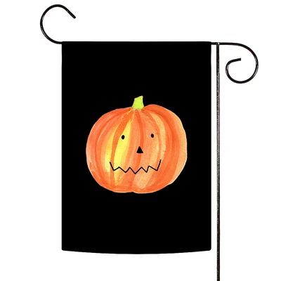 Jack O'Lantern On Black Decorative Halloween Flag