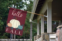 Hello Fall Gourds Decorative Fall Double Sided Flag