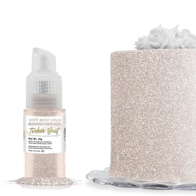 Soft Rose Gold Edible Glitter Spray 25g Pump | Tinker Dust®
