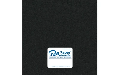 PA Paper Accents Pearlized Cardstock 12" x 12" Onyx, 105lb colored cardstock paper for card making, scrapbooking, printing, quilling and crafts, 25 piece pack