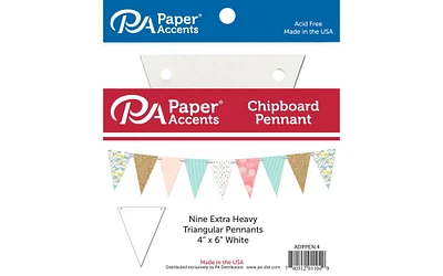 Chip Pennant 4x6 9pc White