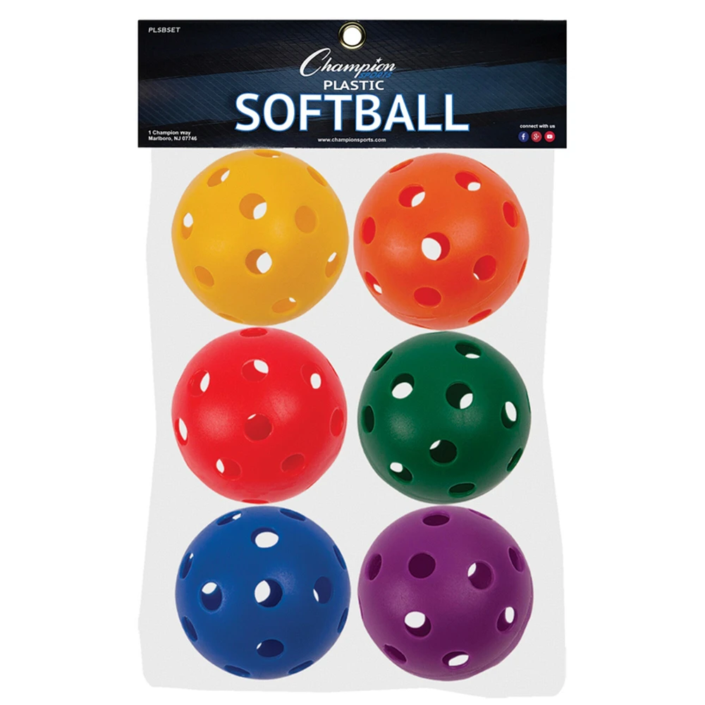 Plastic Softballs, Set Of 6