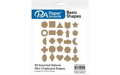 Chip Shapes 50pc Astd Basic Natural