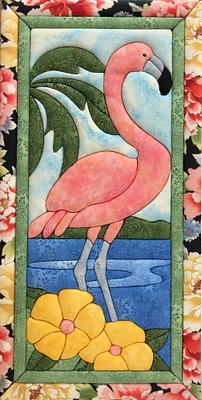 Quilt-Magic No Sew Wall Hanging Kit-Flamingo