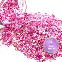 Pink Sparks Tie Dye Pixie for Poxy Chunky Glitter Mix