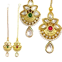 Kundan Work Maang Tikka, Gold Plated Maang Tika, Kundan Tikka, Pakistani Jewelry, Jhoomer, Matha Patti, Indian Forehead Jewelry, Punjabi Jewelry