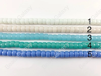 Shiny Rondelle/Barrel/Wheel Shape Smooth Colorful 8mm Glass Beads Around 12" 1 strand