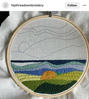 MCreativeJ Stained Glass Landscape- Intermediate DIY Embroidery Kit