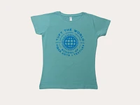 Seafoam Blue Globe Tee (Fitted)