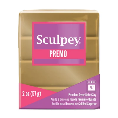 Sculpey Premo™ Polymer Oven-Bake Clay, Antique Gold, Non Toxic, 2 oz. bar, Great for jewelry making, holiday, DIY, mixed media and home décor projects. Premium clay perfect for clayers and artists.