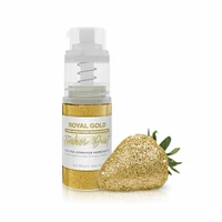 Royal Gold Edible Glitter Spray - Edible Powder Dust Spray Glitter for Food, Drinks, Strawberries, Muffins, Cake Decorating. FDA Compliant (4 Gram Pump)