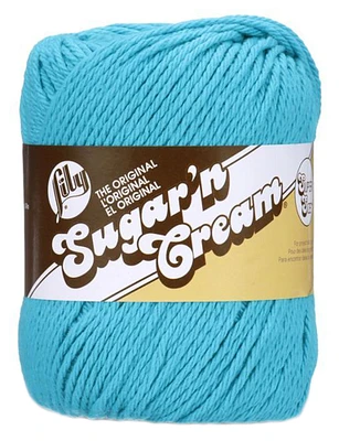 Lily Sugar'n Cream Yarn - Solids Super Size-Mod Blue