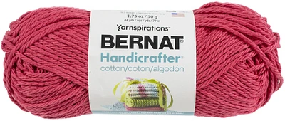 Bernat Handicrafter Cotton Yarn - Solids-Pretty In Pink