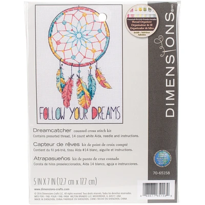 Dimensions Mini Counted Cross Stitch Kit 5"X7"-Dreamcatcher (14 Count)