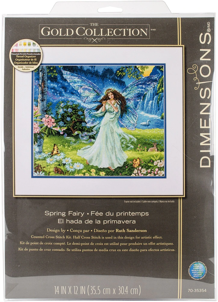 Dimensions Gold Collection Counted Cross Stitch Kit 14"X12"-Spring Fairy (16 Count)
