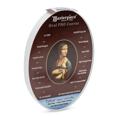 Masterpiece Pro Stretched Oval Canvas - 5" x 7", 3/4" Profile