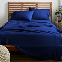 American Home Collection Ultra Soft 4 Piece Microfiber Bedding Sheets and Pillowcase Set Lightweight and Wrinkle Free