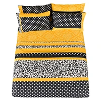 American Home Collection Patchwork Bedding Sheets & Pillowcases Set Brushed Microfiber Wrinkle Free Sheet Set