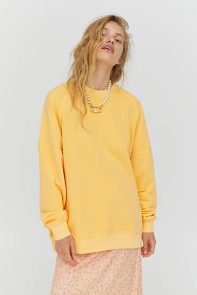 Pull \u0026 Bear Sweat orange effet délavé 