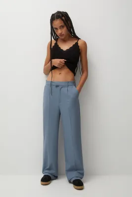 Pantalon habillé wide leg à pinces