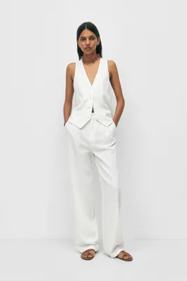 Pantalon droit habillé rustique