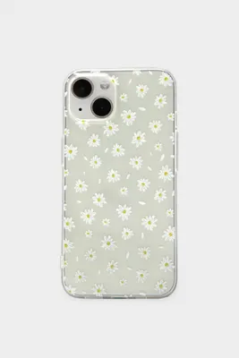 Coque iPhone marguerites transparente