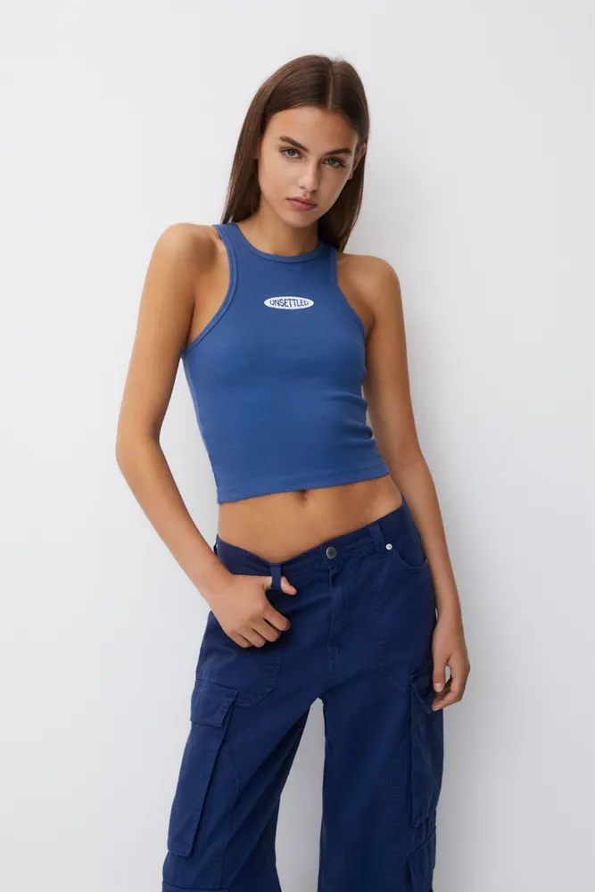 Tank top azul Unsettled - PULL&BEAR