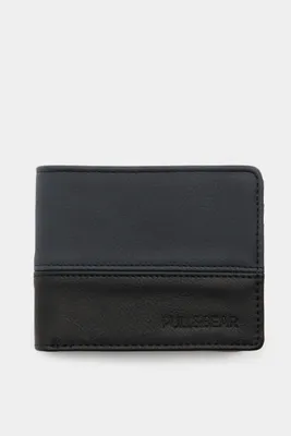 Portefeuille noir et bleu