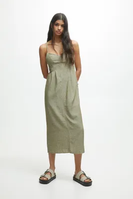 Robe midi rustique