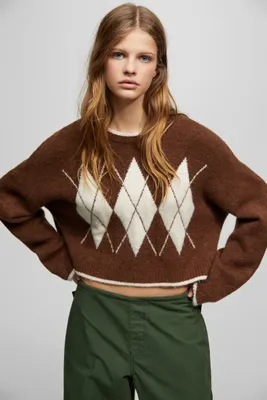 Pull maille losanges