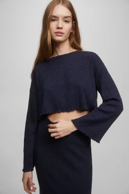 Pull cropped maille