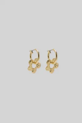 Boucles d’oreilles anneaux fleur