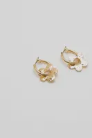 Boucles d’oreilles anneaux fleur