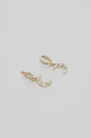 Boucles d’oreilles anneaux lune