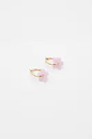 Boucles d’oreilles anneaux fleurs