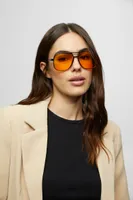 Lunettes de soleil aviateur verres orange