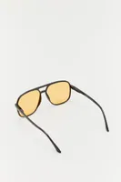 Lunettes de soleil aviateur verres orange