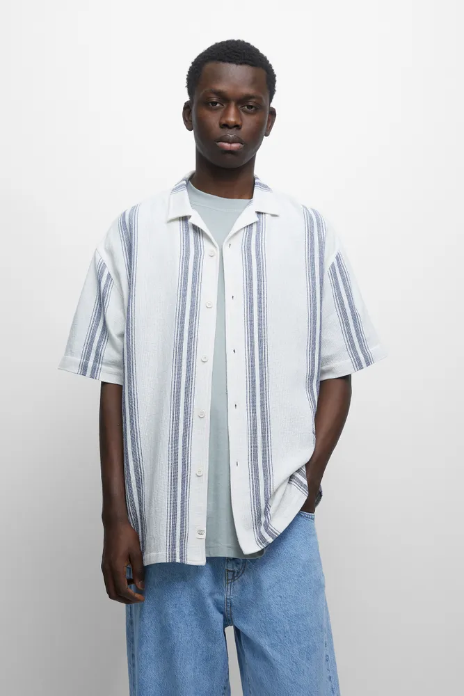 Chemise à rayures style rustique