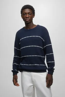 Pull rustique à rayures