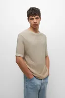 Pull en maille manches courtes