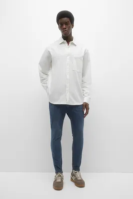 Jean carrot fit basique bleu moyen