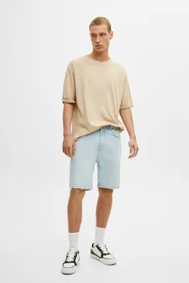Bermuda en jean relaxed fit