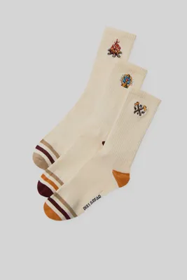 Lot de chaussettes hautes broderies