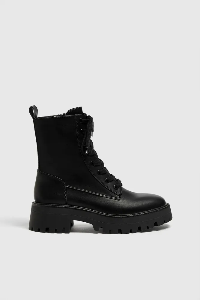 Bottines à lacets doublure chaude