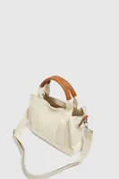 Sac à bandoulière tissu contrastant